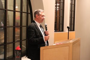 Professor George Huber introducing lecture.