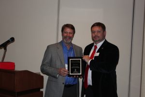 Brian Kelley and Professor Brian Pfleger at Founder's Day Lecture 2017