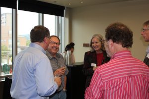 Attendees mingling at 2019 Founder's Day Lecture.